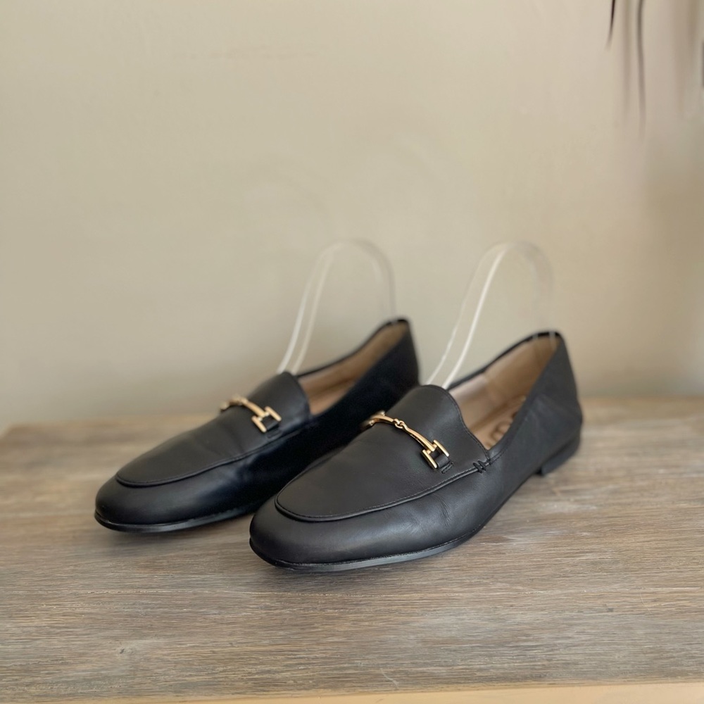 Sam Edelman Black Loraine leather loafers preowned size 9.5
